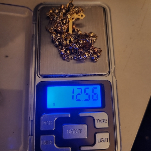 Solid 14K Yellow Gold Beaded Rosary Necklace weighs 12.56 Grams Brand new - Picture 10 of 16